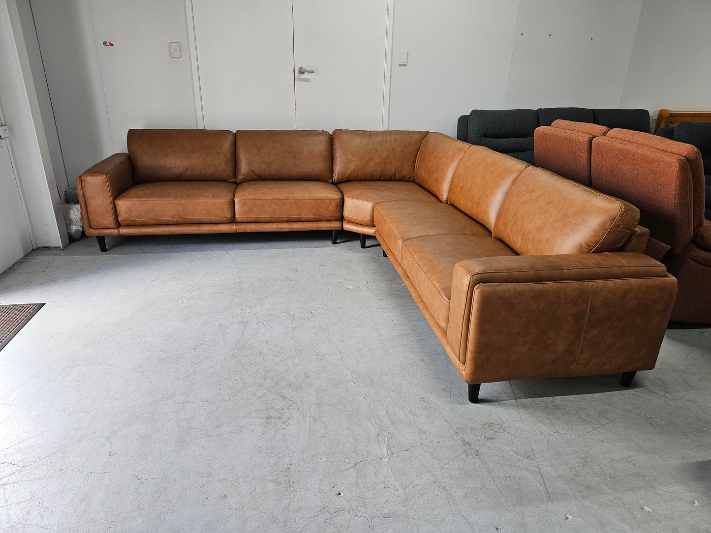 Danise Leather Corner Lounge