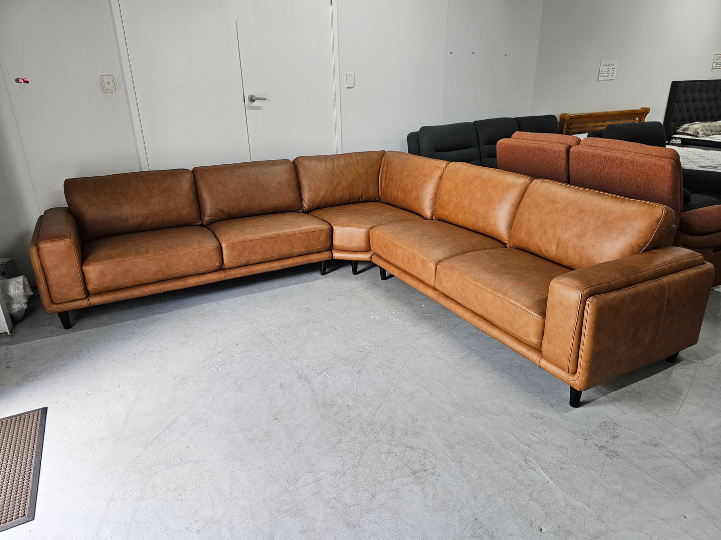 Danise Leather Corner Lounge