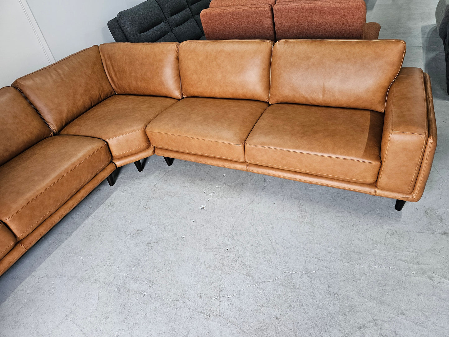 Danise Leather Corner Lounge