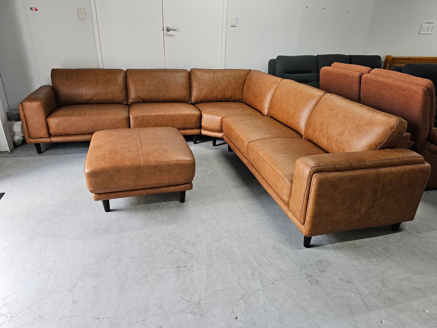Danise Leather Corner Lounge