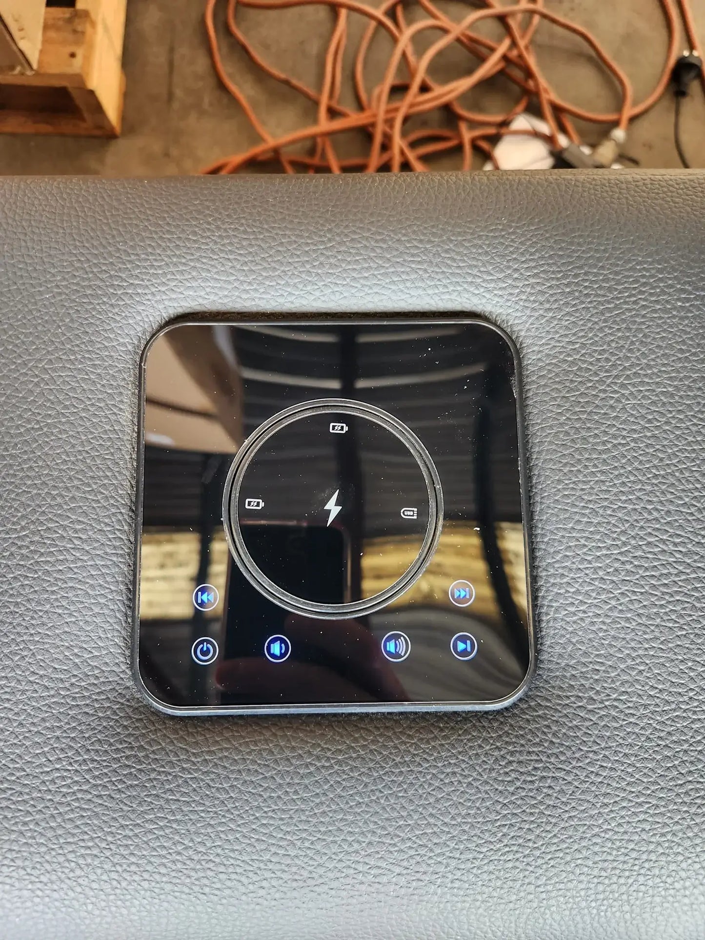 Grace Leather 3 Seat Electric Media Lounge - Electric Controls