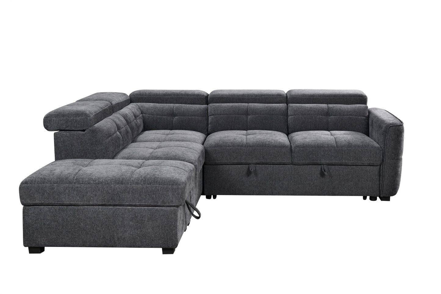 Springfield Corner Lounge with Chaise: Stylish Design with Smart Storage and Sofa Bed