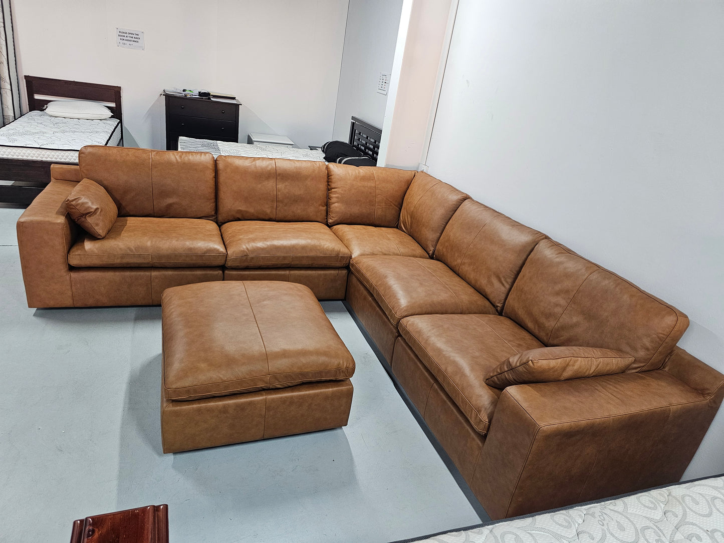 Venice Full Leather Corner Lounge