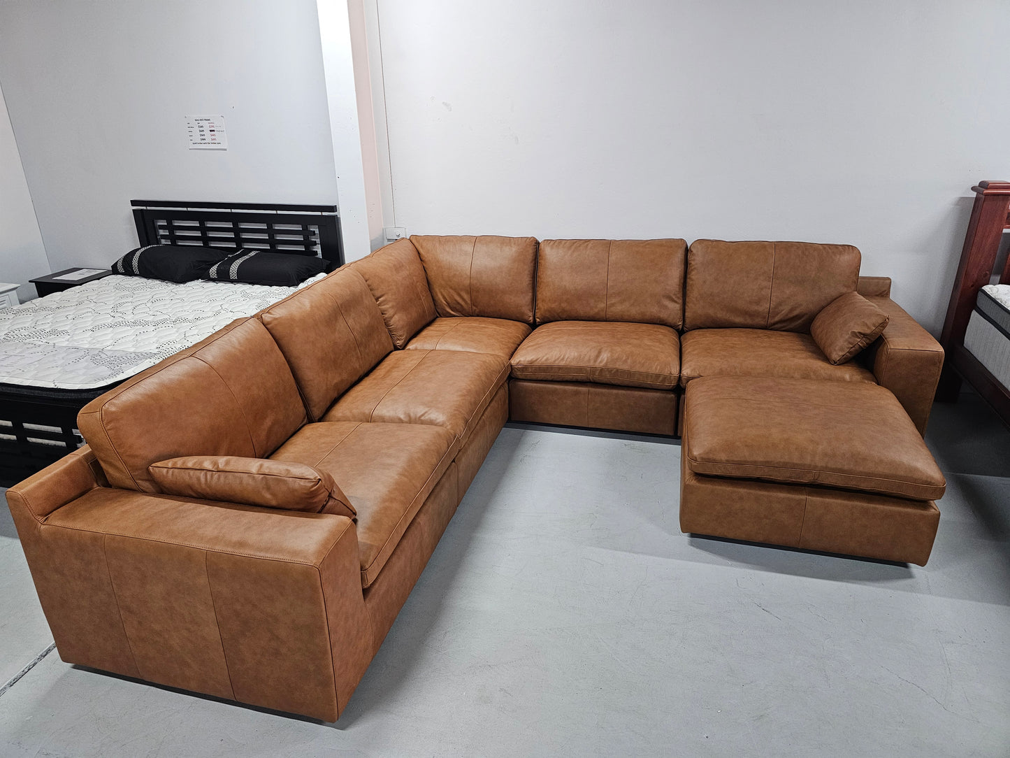 Venice Full Leather Corner Lounge