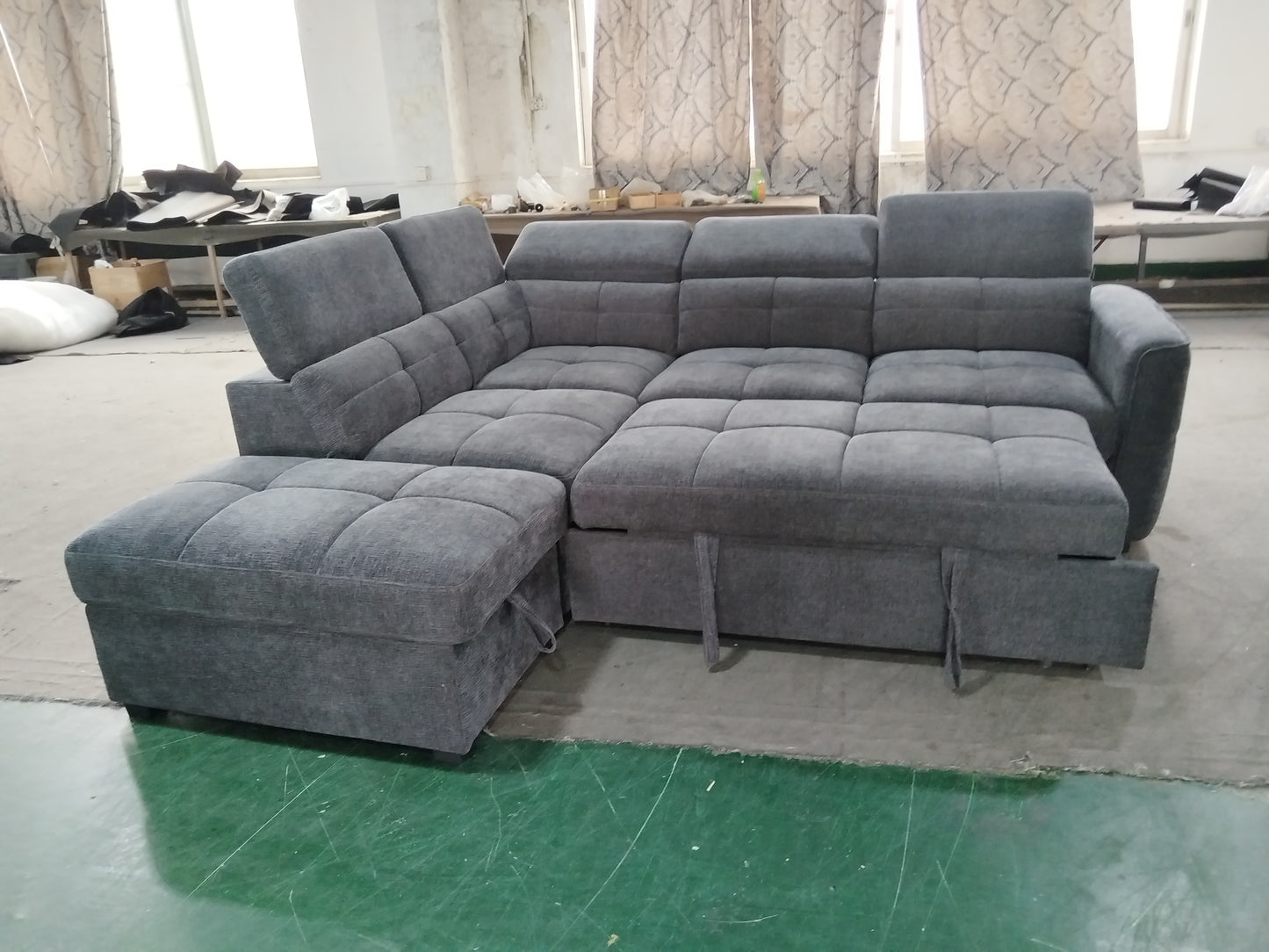 Springfield Corner Lounge: Stylish Design with Smart Storage and Sofa Bed