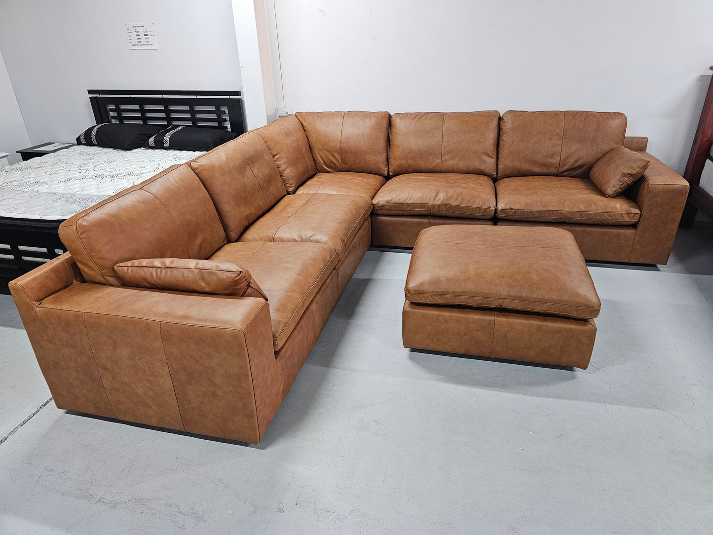Venice Full Leather Corner Lounge