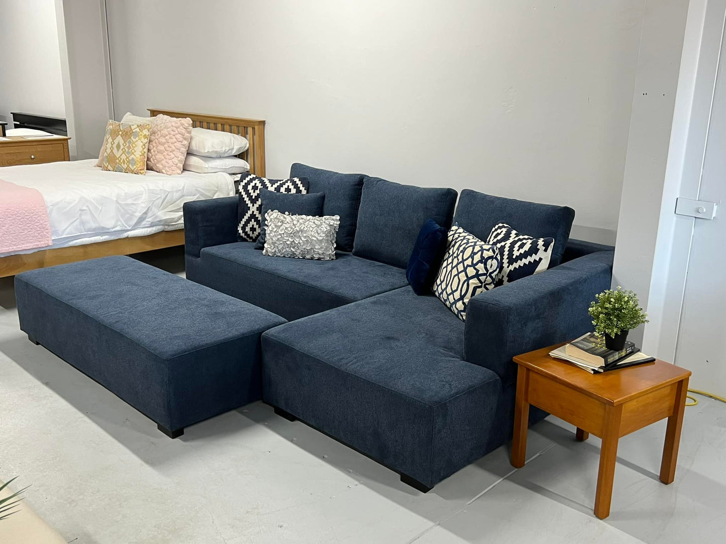 Albany 3 Seat Lounge with Chaise and Ottoman