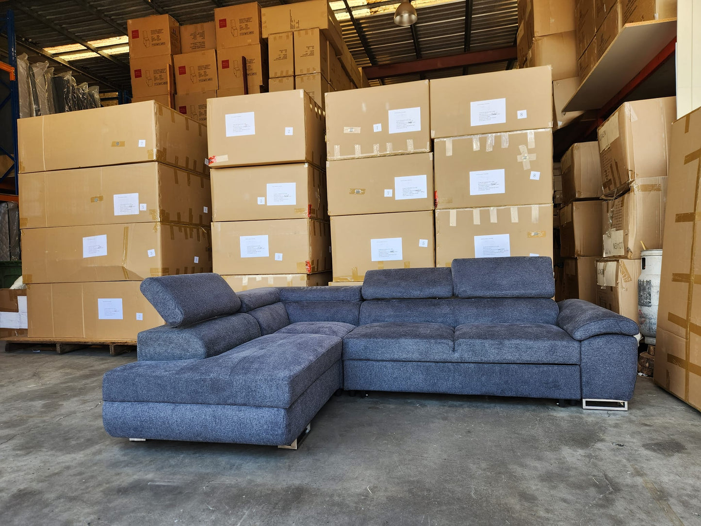 Chloe Corner Lounge: Stylish Design with Smart Storage