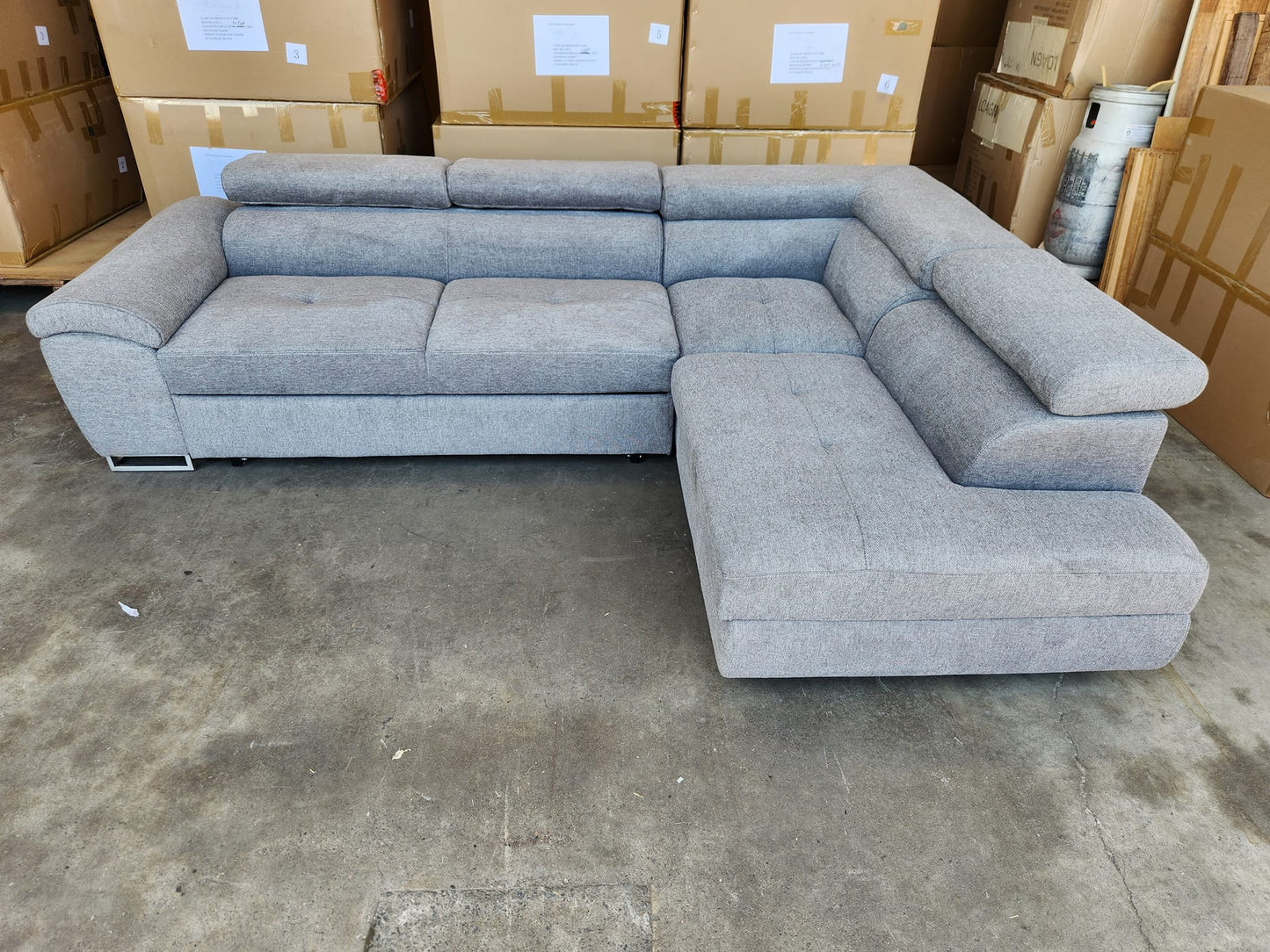 Chloe Corner Lounge: Stylish Design with Smart Storage