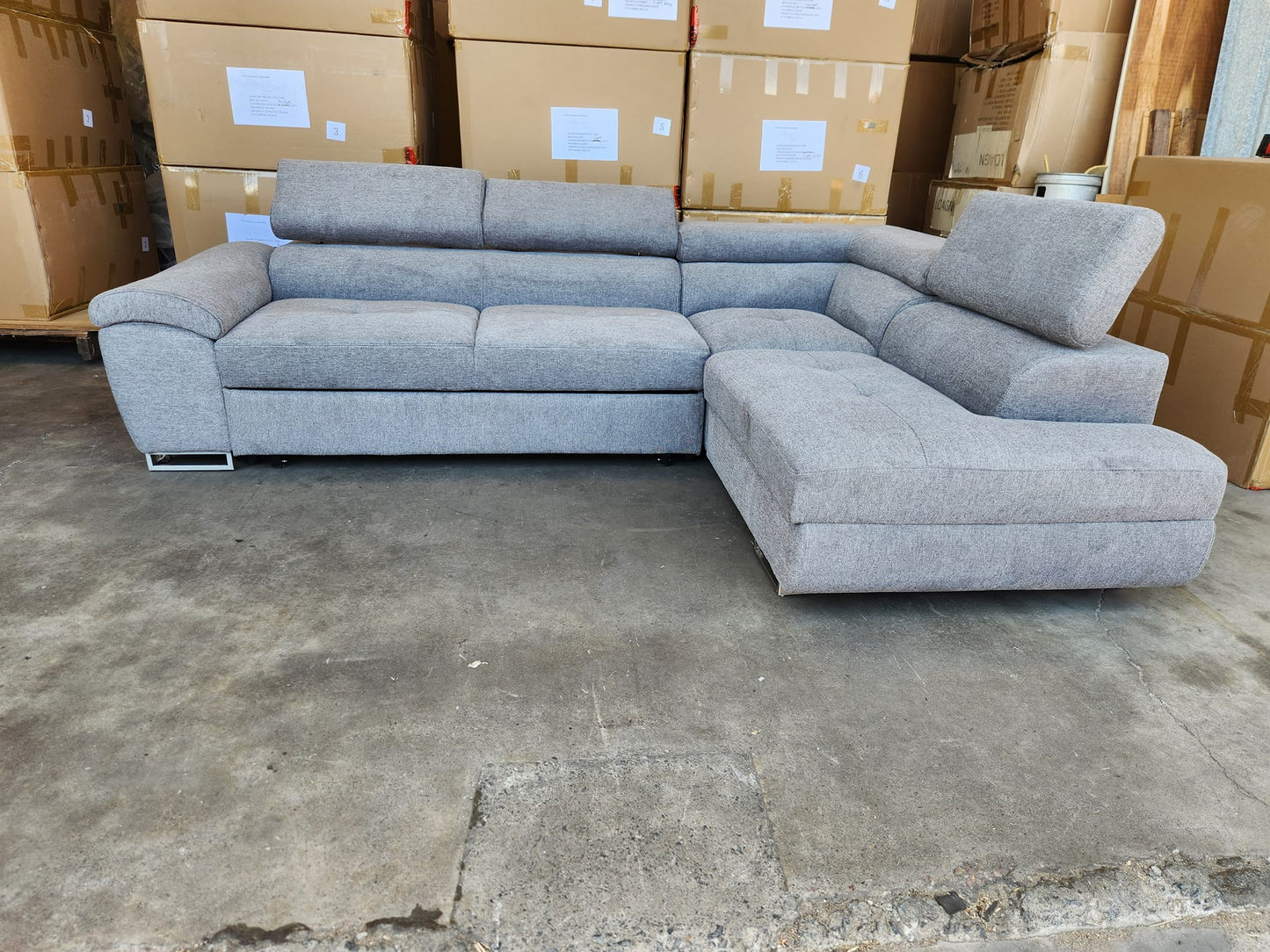 Chloe Corner Lounge: Stylish Design with Smart Storage