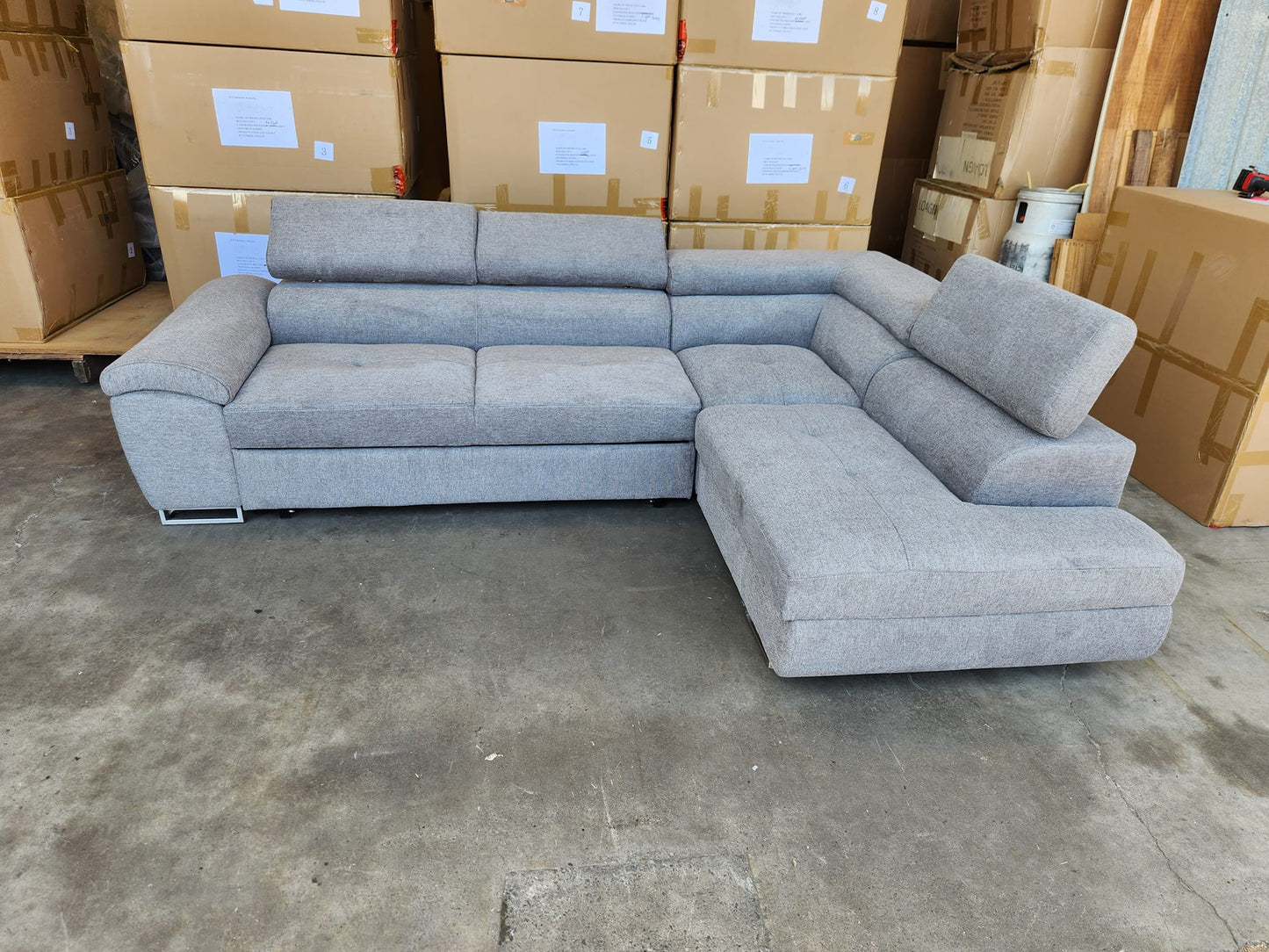 Chloe Corner Lounge: Stylish Design with Smart Storage