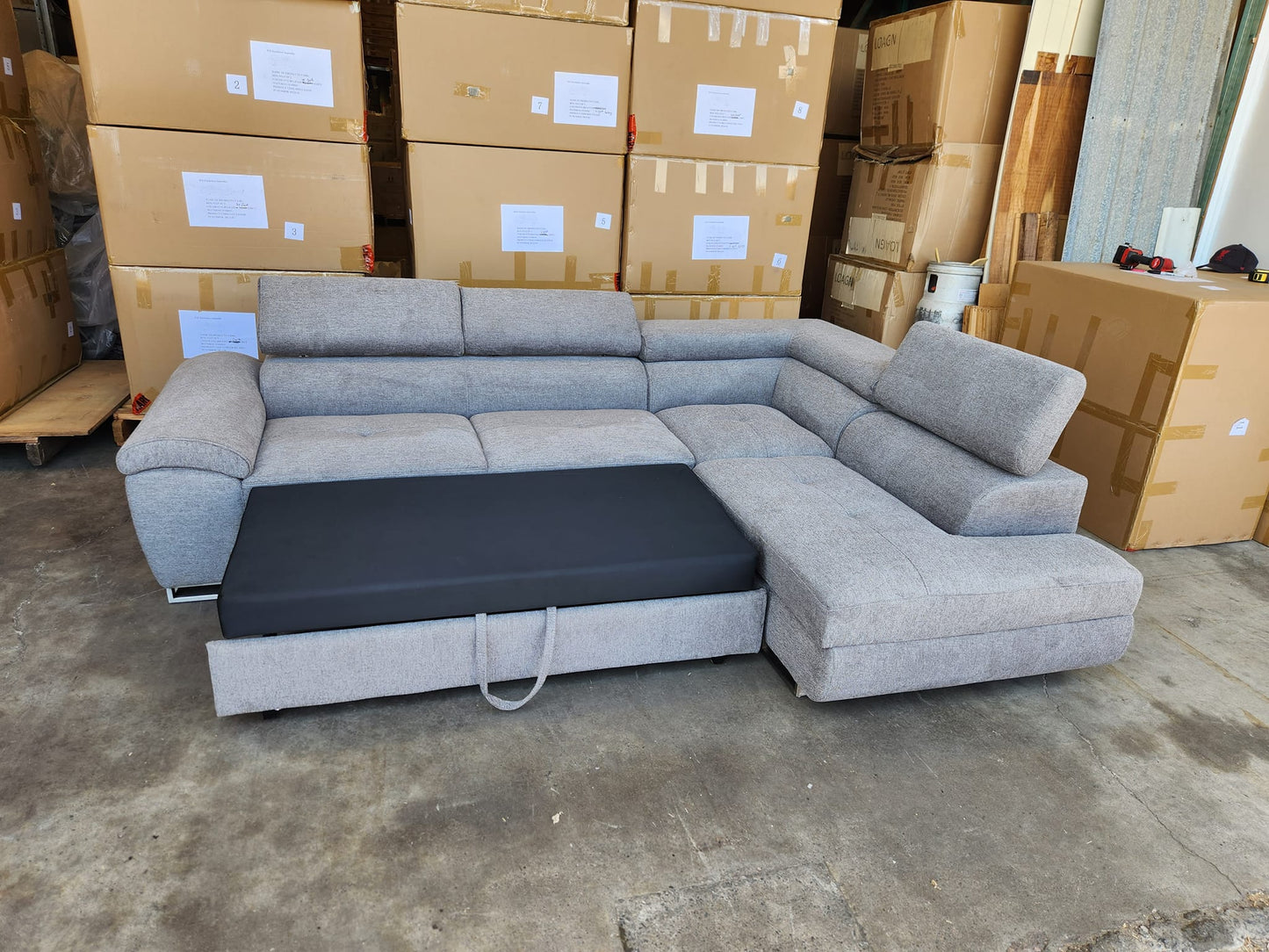 Chloe Corner Lounge: Stylish Design with Smart Storage