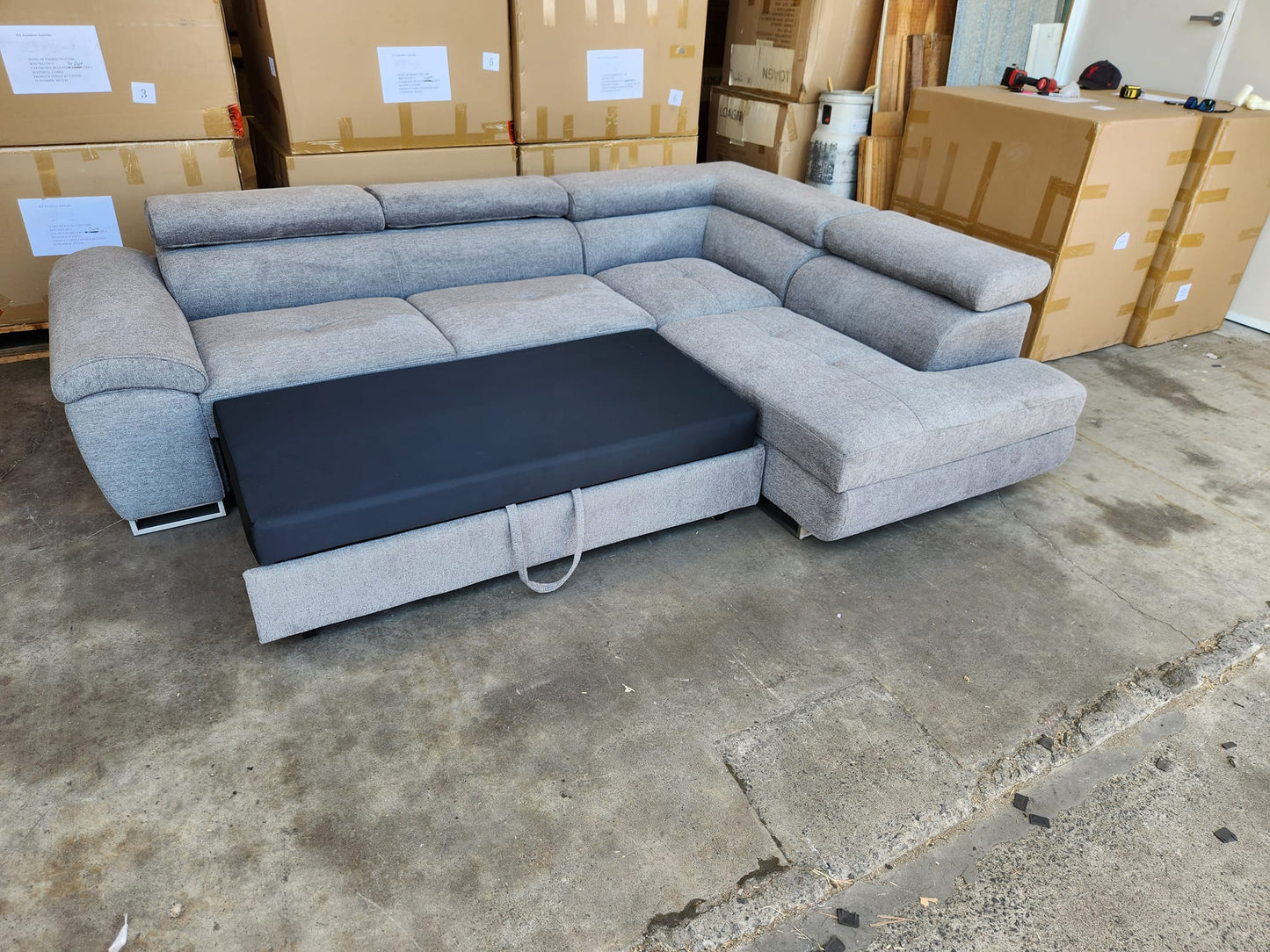 Chloe Corner Lounge: Stylish Design with Smart Storage