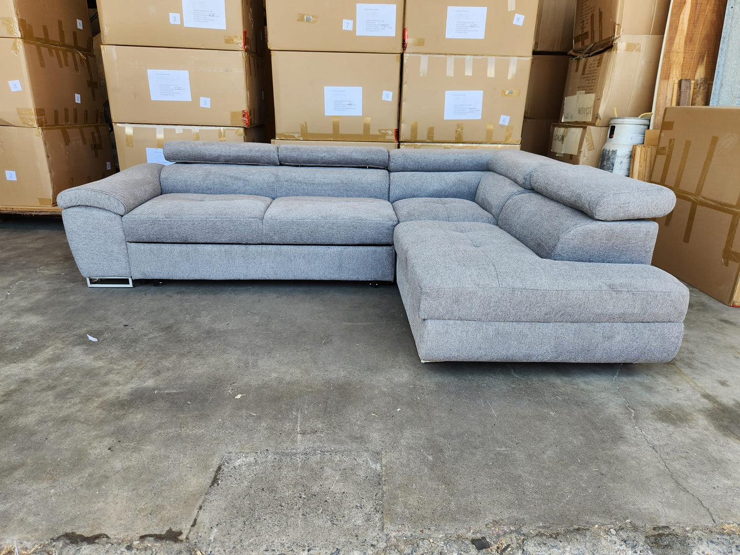 Chloe Corner Lounge: Stylish Design with Smart Storage