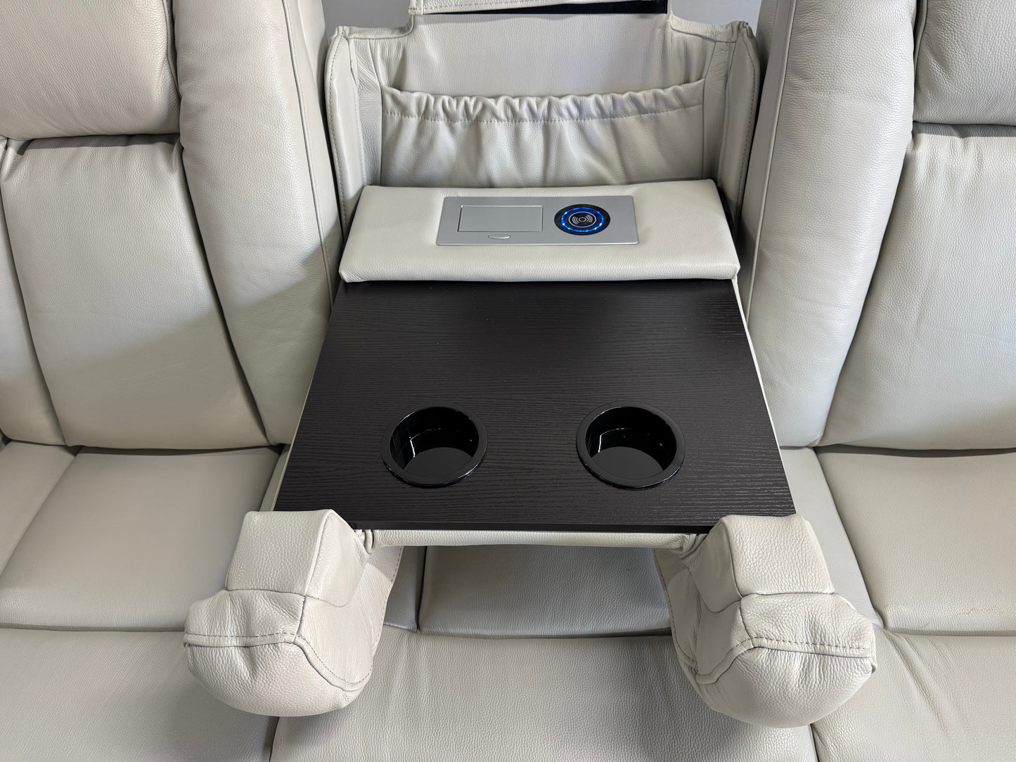 Byron Beige Leather Theatre Recliner Lounges