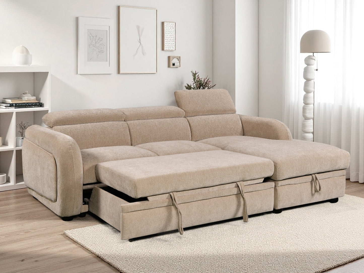 Belmont Corner Lounge with Chaise and Sofabed