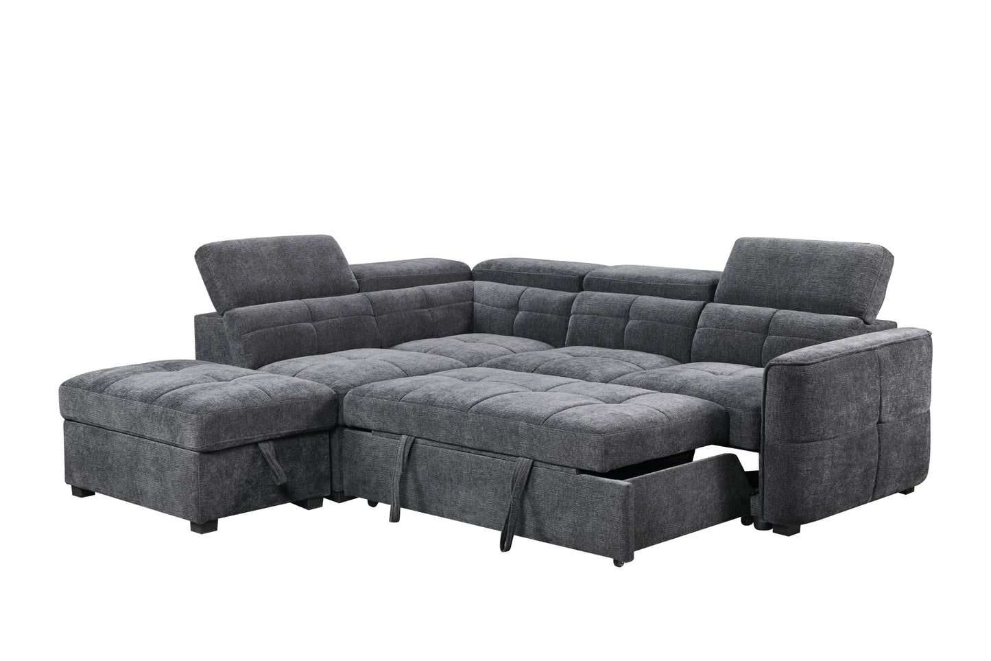 Springfield Corner Lounge: Stylish Design with Smart Storage and Sofa Bed