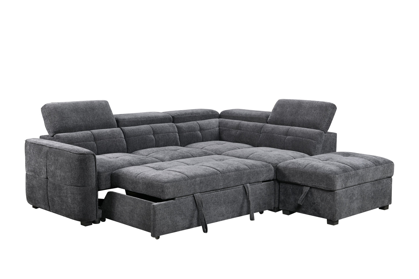 Springfield Corner Lounge: Stylish Design with Smart Storage and Sofa Bed