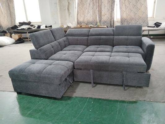 Springfield Corner Lounge: Stylish Design with Smart Storage and Sofa Bed