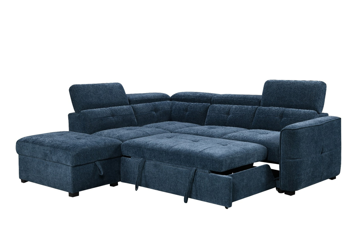 Springfield Corner Lounge with Chaise: Stylish Design with Smart Storage and Sofa Bed