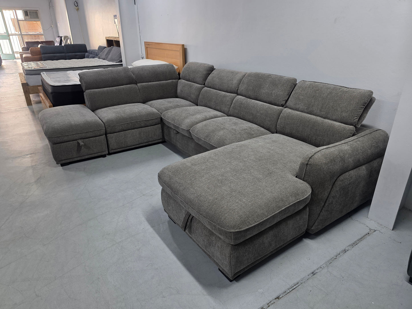 Sydney Corner Lounge with Chaise: Stylish Design with Smart Storage and Sofa Bed