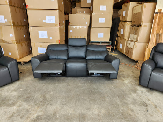 Mayfair Leather 3 Seat Electric Recliner Lounge